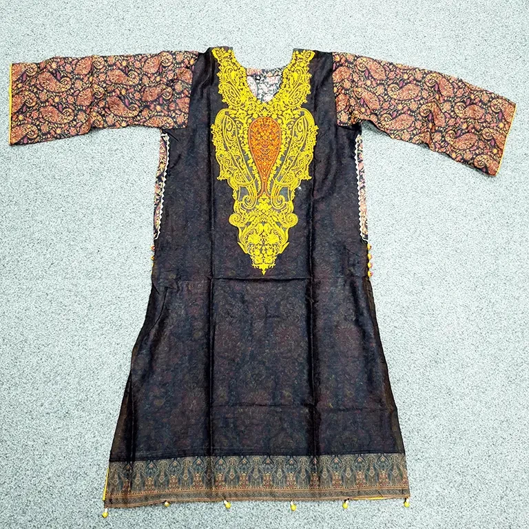 Digital Printed Embroidered Kameez with Hand works for women in casual Trendy dress up-6261AB