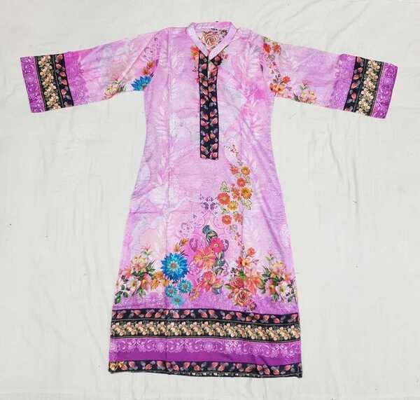 Embroideried Cotton Kurti Kameez Hot and Latest New Design with Digital Print  Hand works for women for casual Trendy dress up-6228AB