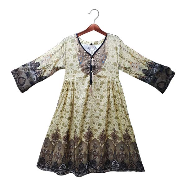 Digital Printed Cotton  Kameez for women in casual Trendy dress up-6289AB