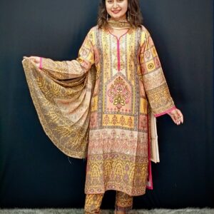 Premium Moslin Three Piece-Dress Code 6569